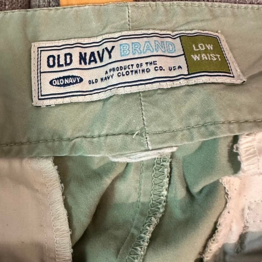 Old Navy Y2K Low Rise Hip Hugger Baggy Adjustable Cargo Pants In Army Green - Picture 11 of 11